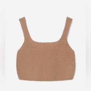 EVERLANE The Cozy-Stretch Tank in Camel size Medium. New with tag